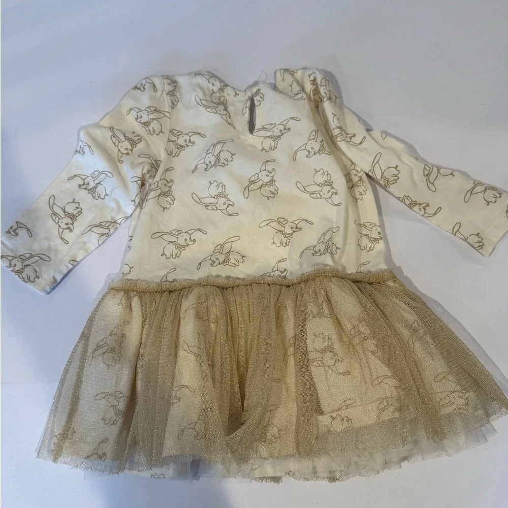 Gap x Disney‎ Collaboration Dumbo Dress With Tool 12-18 Months